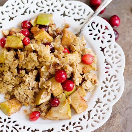 Apple Cranberry Almond Crisp