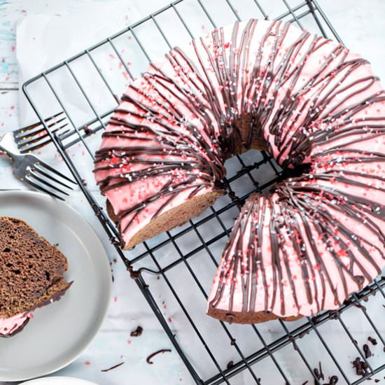 Peppermint Mocha Bundt Cake