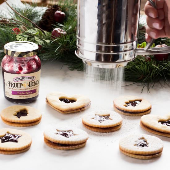 Holiday Linzer Cookies