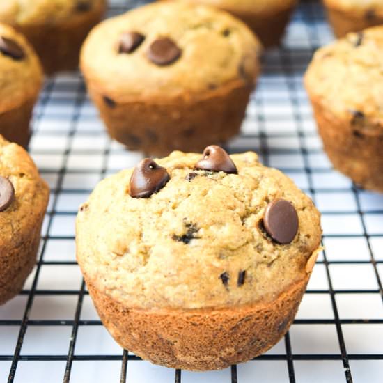 GF Banana Chocolate Chip Muffins