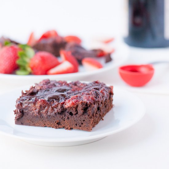 Strawberry Balsamic Brownies