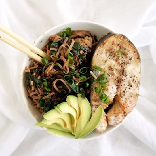 Salmon Soba Noodle Bowl