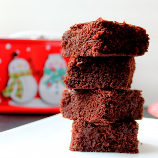 Eggless cocoa Brownies