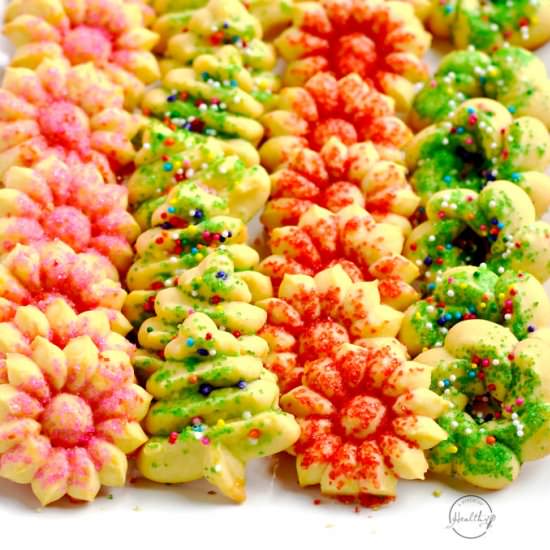 Christmas spritz cookies