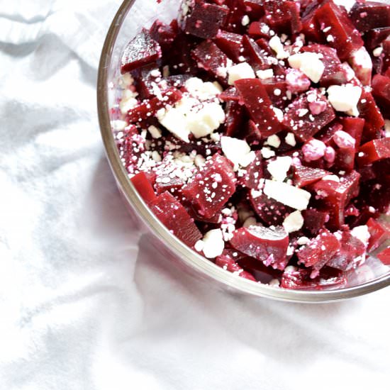 Vinaigrette Beets with Feta Cheese