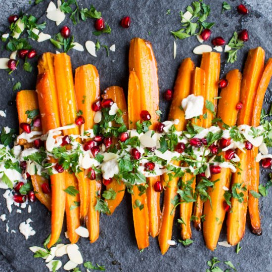 Roast Carrots & Garlic Cashew Cream