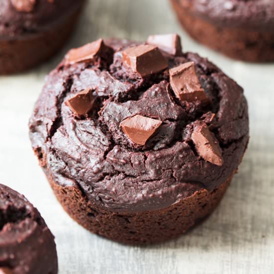 Chocolate chilli muffins (V,GF)