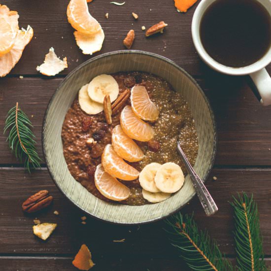 Tangerine Chocolate Chia Pudding