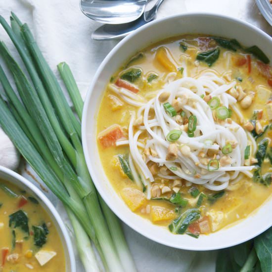 Spicy Pumpkin Noodle Soup