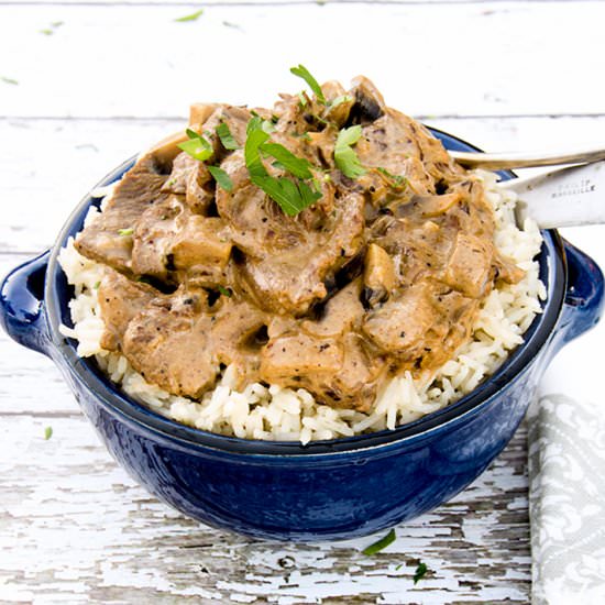 Saucy Beef Stroganoff