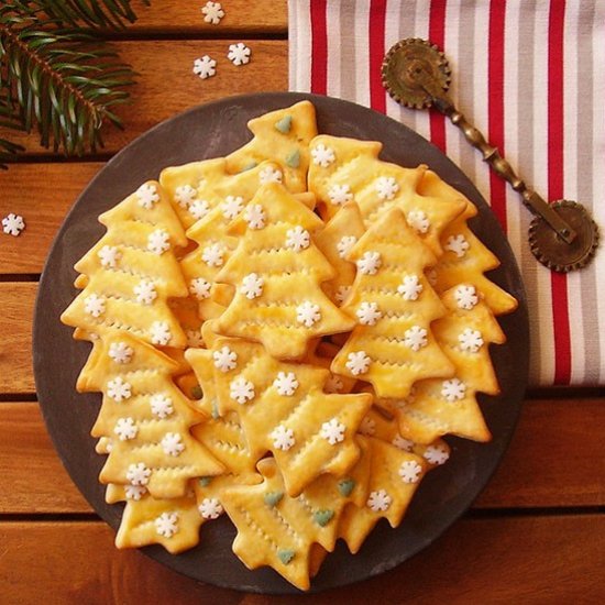 Christmas Tree Cutout Cookies