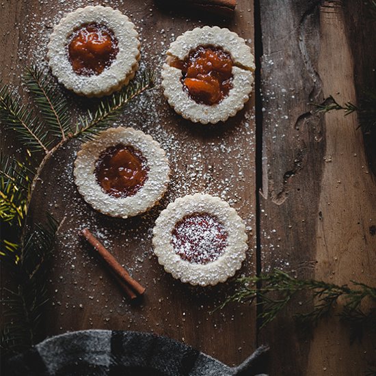 Cardamom Linzer Cookies