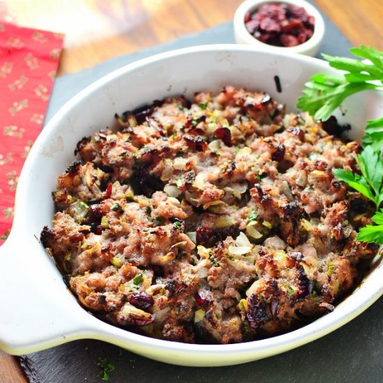 Christmas Stuffing with Cranberries