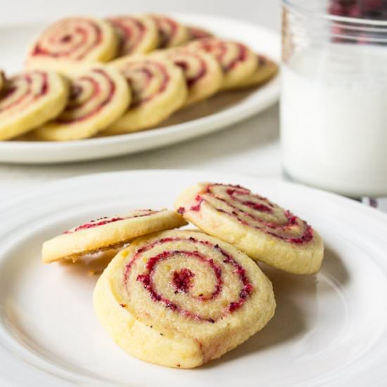 Cranberry Orange Swirl Cookies