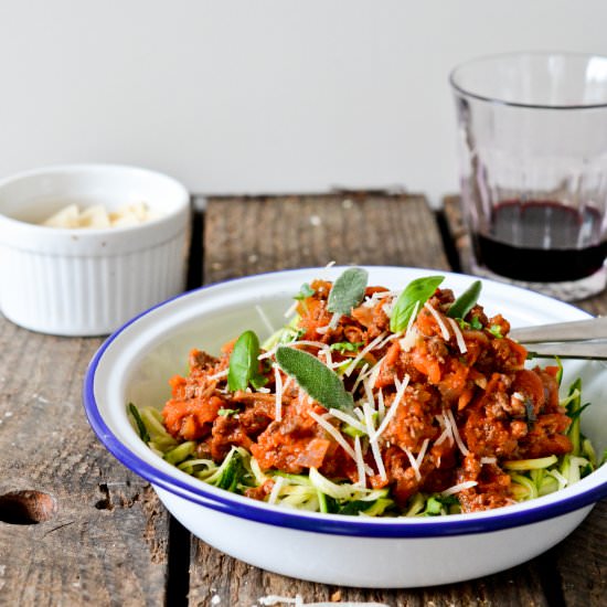 Courgetti Bolognese