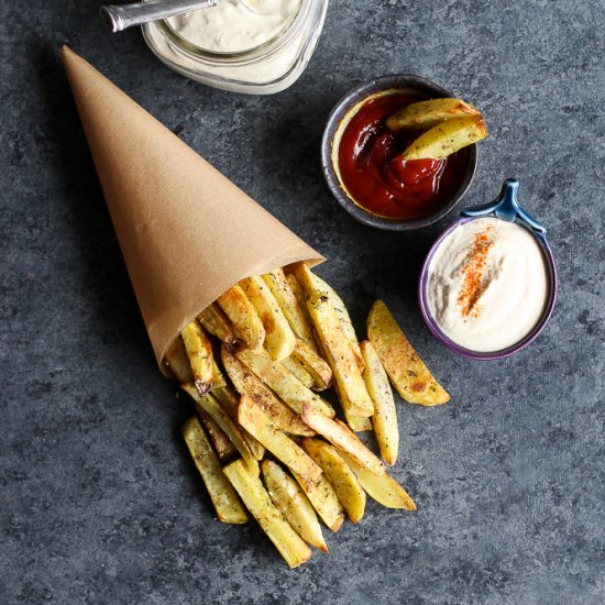 Za’atar Fries & Cashew Dip