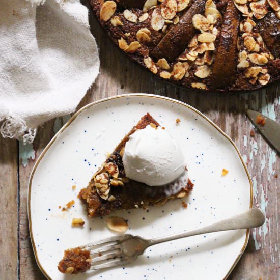 Almond Pear Torte