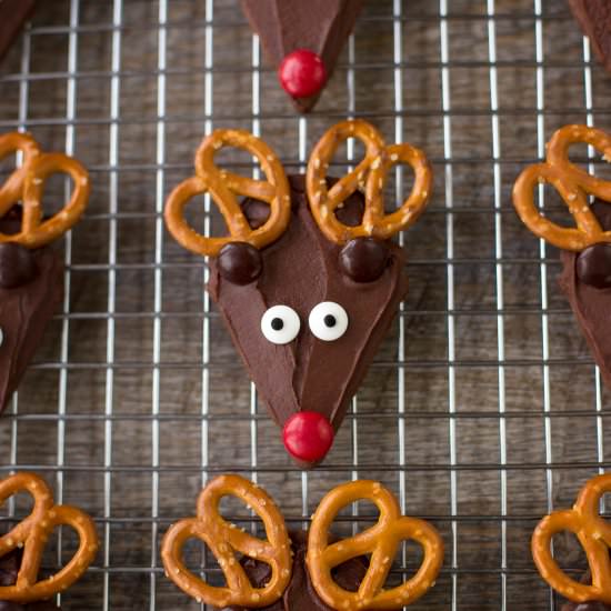 Chocolate Reindeer Cookies