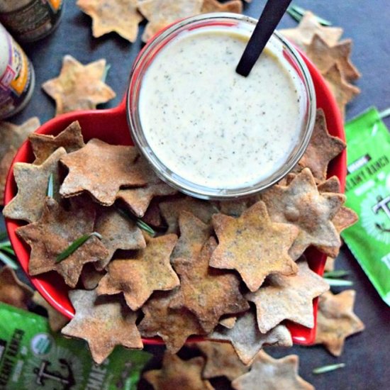 Baked Chana & Rosemary Crackers