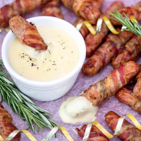 Best Ever Pigs In Blankets + Dip