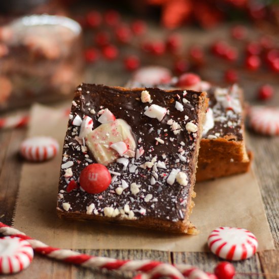 Chocolate Peppermint Blondies