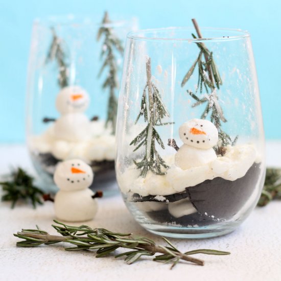 icebox cake snow globe dessert