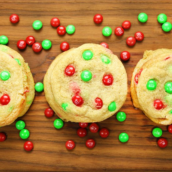 Christmas M&M Cookies