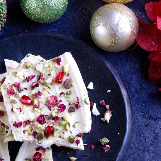 Rose & White Chocolate Bark