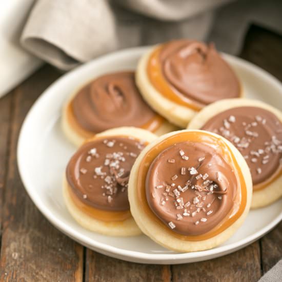 Chocolate Caramel Shortbread Cookie