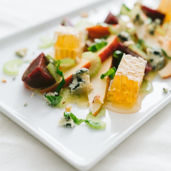 Pear Honeycomb Winter Salad