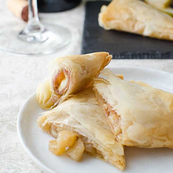 Pear Brie Phyllo Pockets