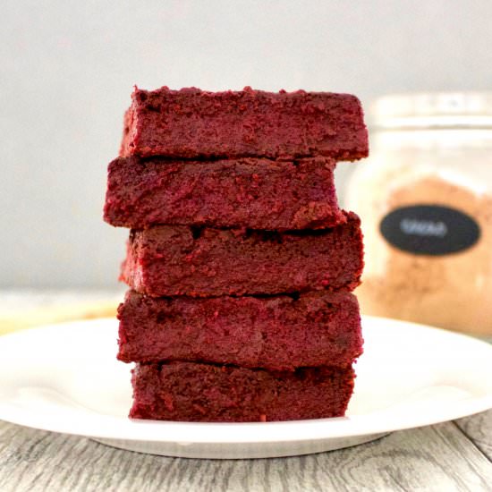 Healthy Red Velvet Brownies