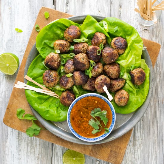 Thai Meatballs & Sweet Chili Sauce