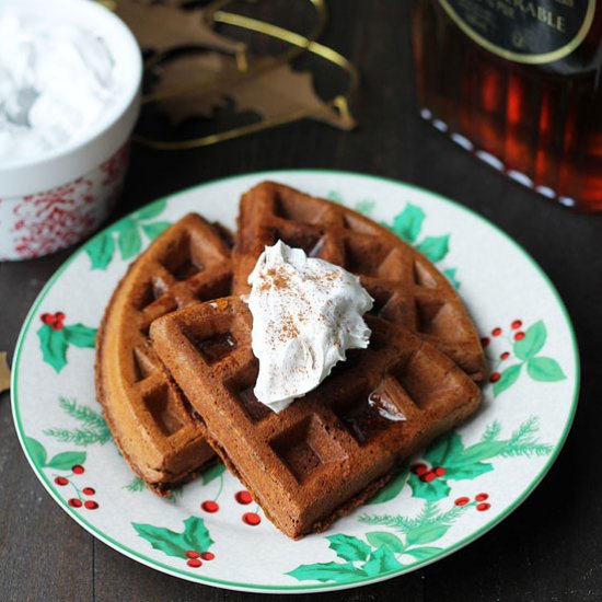 Gluten Free Gingerbread Waffles