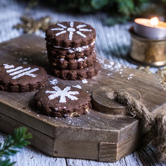 Mexican Chocolate Shortbread Cookie