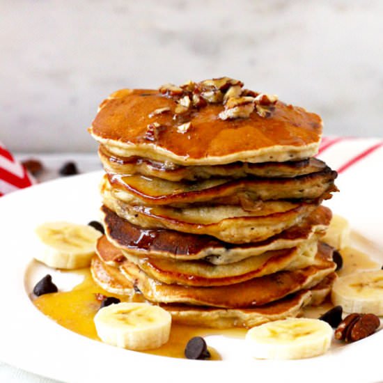 Chocolate Chip Banana Pancakes