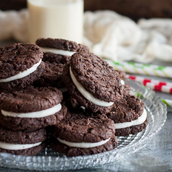 Chocolate Peppermint Sandwich Cookie