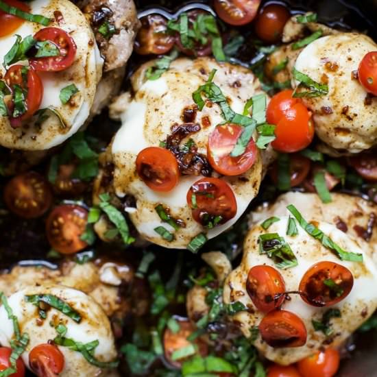 Balsamic Glazed Caprese Chicken