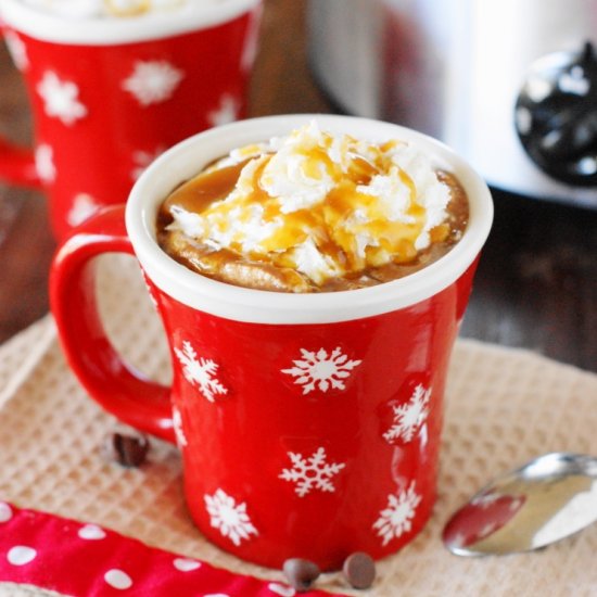 Slow Cooker Caramel Hot Chocolate