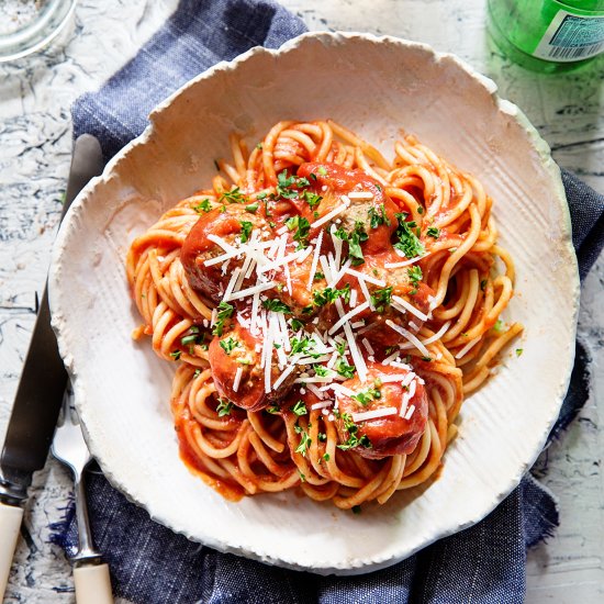 Slow Cooker Spaghetti and Meatballs