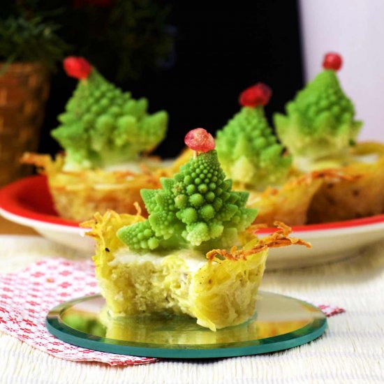 Christmas Tree Mini Quiches