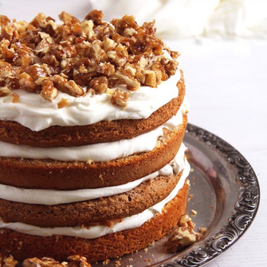 Caramelized Walnut Cake