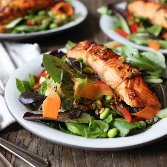 Spicy Asian Salmon Salad