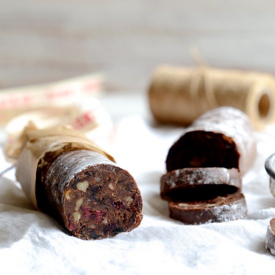 Rum and Raisin Chocolate Salami