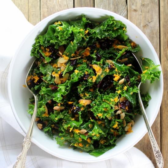 Kale Orange Cranberry Salad