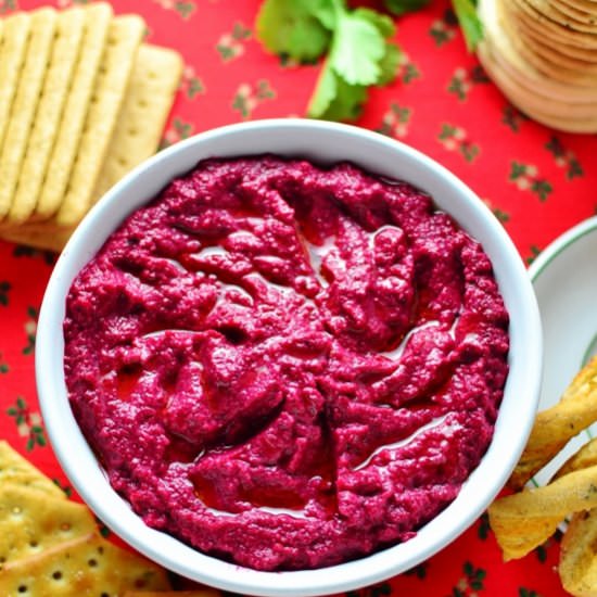 Beetroot Chickpea Party Dip