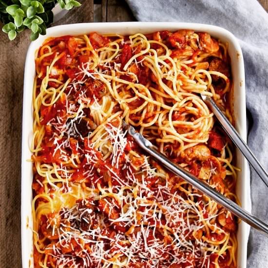 Italian Baked Spaghetti