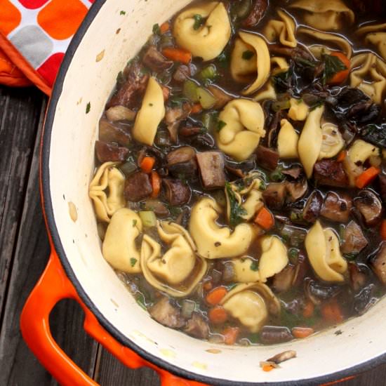 Portobello Mushroom Tortelloni Soup