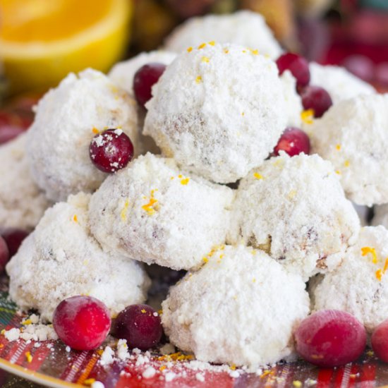 Cranberry Orange Snowballs