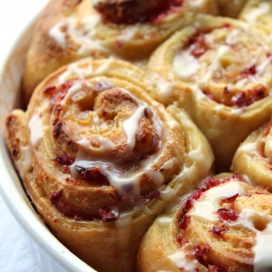 Cranberry Orange Scrolls